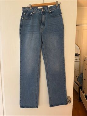 Unpublished raw high rise straight jeans
